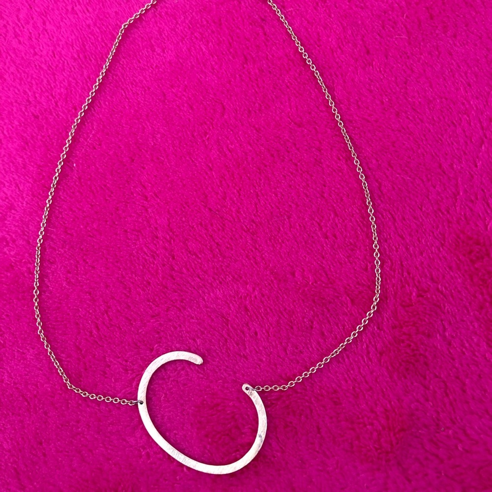 GOLD ANTHROPOLOGIE LETTER INITIAL NECKLACE